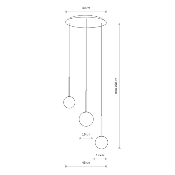 Подвесной светильник, люстра Nowodvorski 10304 Karo III G9 3x12W IP20 черный - фото №1