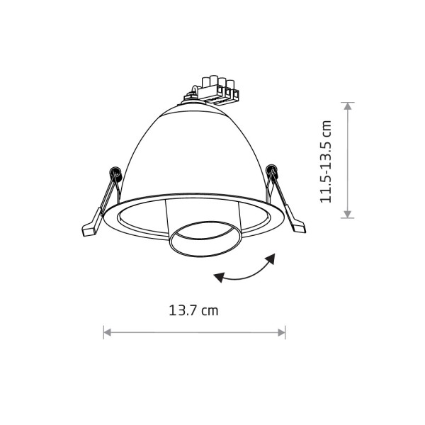 Точечный светильник Nowodvorski 8826 Dot GU10 1x10W IP20 черный - фото №2