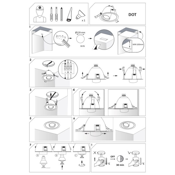 Точечный светильник Nowodvorski 8826 Dot GU10 1x10W IP20 черный - фото №3