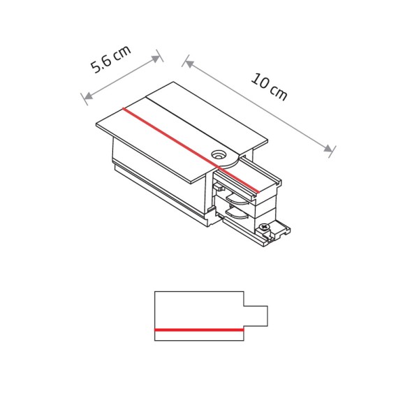 З'єднувач Nowodvorski 8690 CTLS Recessed Power End Cap PE-R IP20 чорний - фото №2