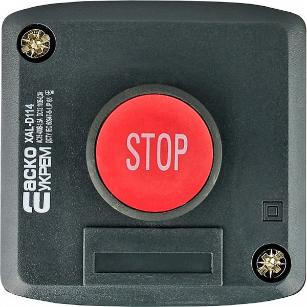 Одноместный пост управления Аско-Укрем XAL-D114 с кнопкой «Стоп» (A0140020055) - фото №3