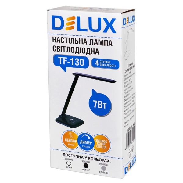 Настольный светильник Delux TF-130 7Вт белый - фото №2