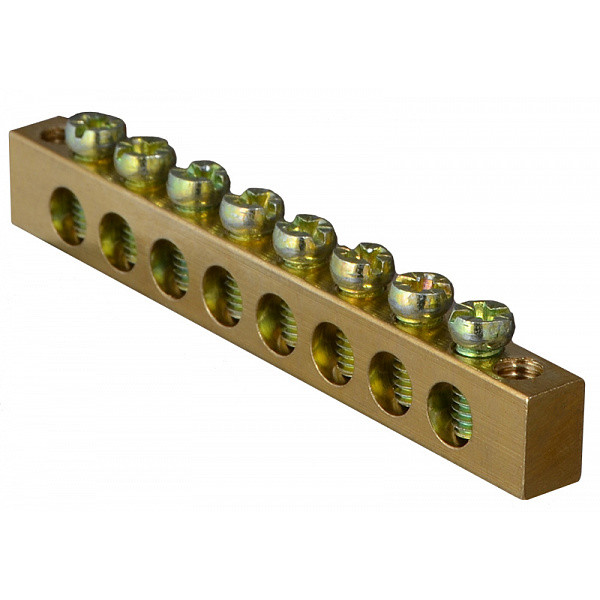 Нулевая шина Аско-Укрем 6x9 на 8 отверстий (A0150120065)