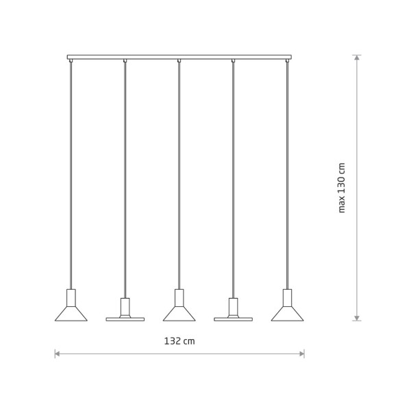 Подвесной светильник, люстра Nowodvorski 10906 Hermanos V GU10 5x10W IP20 черный - фото №1