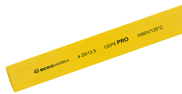Желтая термоусадочная трубка Аско-Укрем PRO Ø 25,0/12,5 (A0150040576)