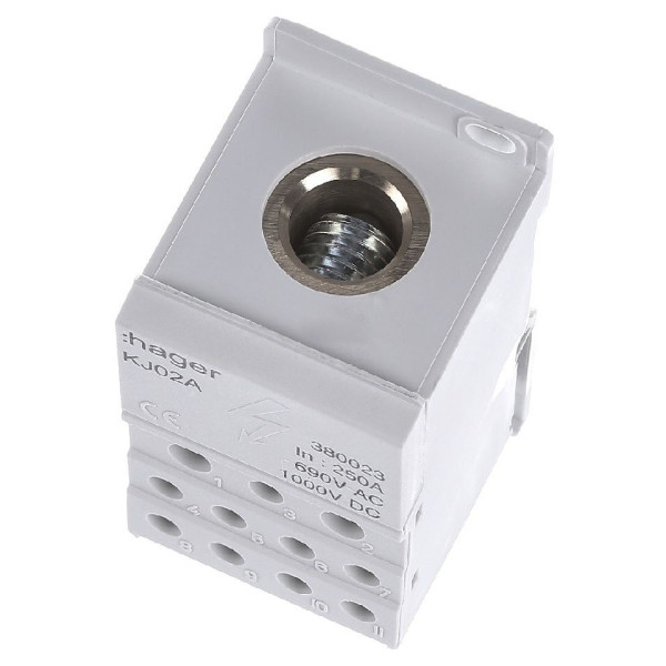 Блок розгалужувач Hager 400A (вхід 1х150мм2; вихід 2х25х16мм2+4х10мм2) - фото №1