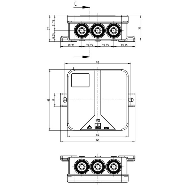 Зовнішня коробка для розпаювання Spelsberg i12-L/gr (sp33251201) IP55 - фото №8