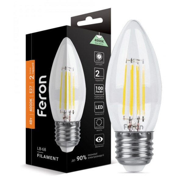 Диммована лампа LED LB-68 Feron 4Вт E27 4000K - фото №1