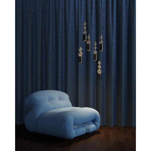 Підвісний світильник, люстра Pikart 32497-3 GU10 6x60W IP20 Чорний - фото №1