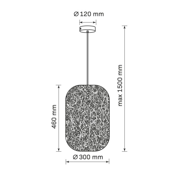 Подвесной светильник, люстра Goldlux 332233 Ellen E27 1x20W IP20 серый - фото №4