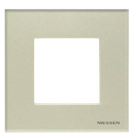 Одноместная рамка ABB Zenit N2271 CP стекло (жемчуг)