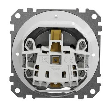 Розетка Schneider Electric Sedna Design & Elements с заземлением шторками и крышкой IP44 алюминий SDD213024 - фото №3