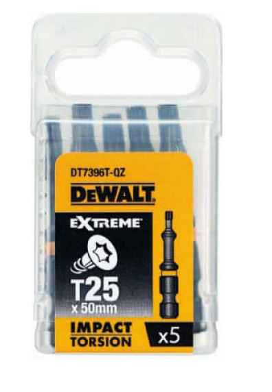 Ударні біти DeWALT Impact torsion Т25 50мм (5шт) - фото №1