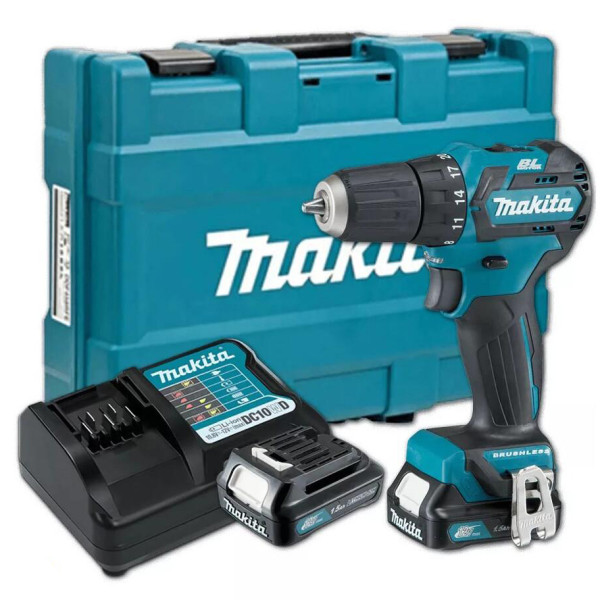 Акумуляторний дриль-шурупокрут Makita DF332DWYE CXT 1,5Аг з 2 акумуляторами DC10WD - фото №1