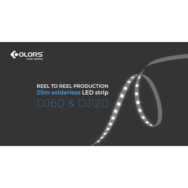 LED стрічка COLORS 120-2835-24V-IP20 9.6W 900Lm 2700K 5м (DJ120-24V-8mm-SW) - фото №2