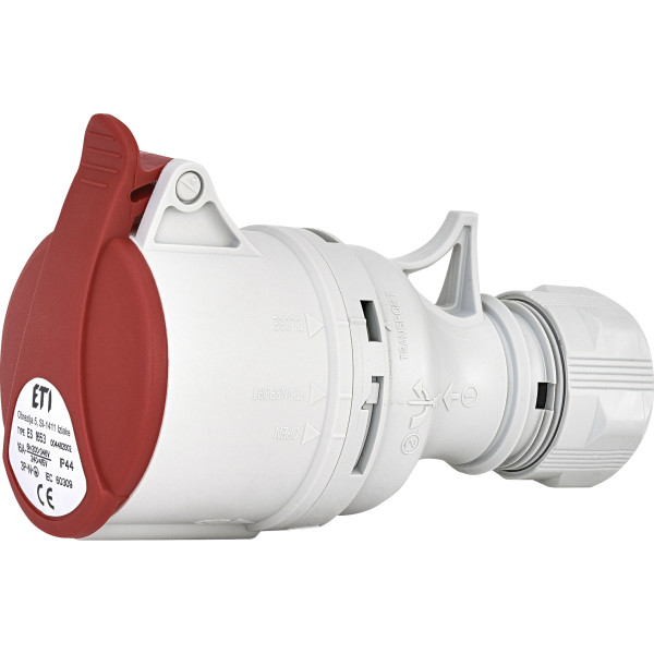 Кабельний силовий роз'єм ETI 004482002 ES-1653 IP44 (16А 400V 3P+N+PE)