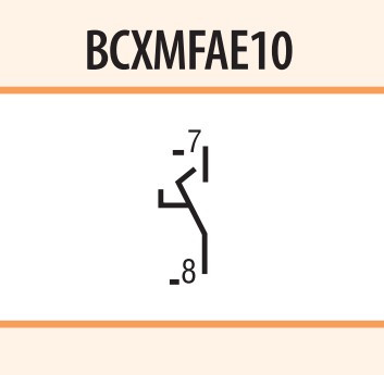 Фронтальный блок-контакт с опережением ETI 004642510 BCXMFAE10 (1NO) - фото №1