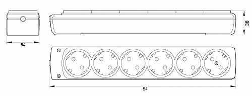 Шестимісна колодка E.Next etes.6.z із заземленням (s042104) - фото №1