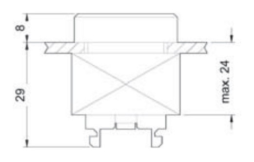 Красная пружинная кнопка Schrack MST12000 - фото №1