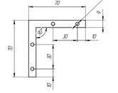 Металлический внутренний угол ALUMLED 90° для профиля LP2525 LP3535 LP5050 LP3567 LP5070 (S90UA) - фото №1