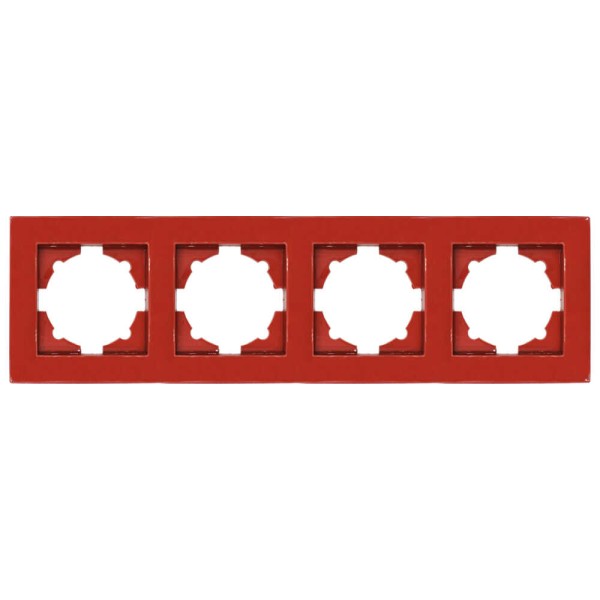 Рамка ELBI VEGA Colorline бордовая 4-на (510-012210-228)