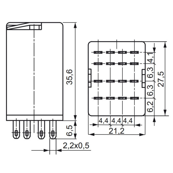 Електромеханічне реле ETI 002473007 ERM4-024DCL 4p - фото №1