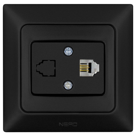 Телефонна розетка NE-AD ARAS 93-124-11-1 чорна