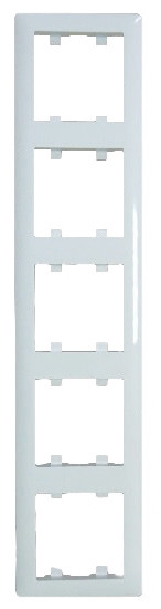Рамка 5-кратная WL5150 Lumina-Soul, вертикальная, белая, Hager