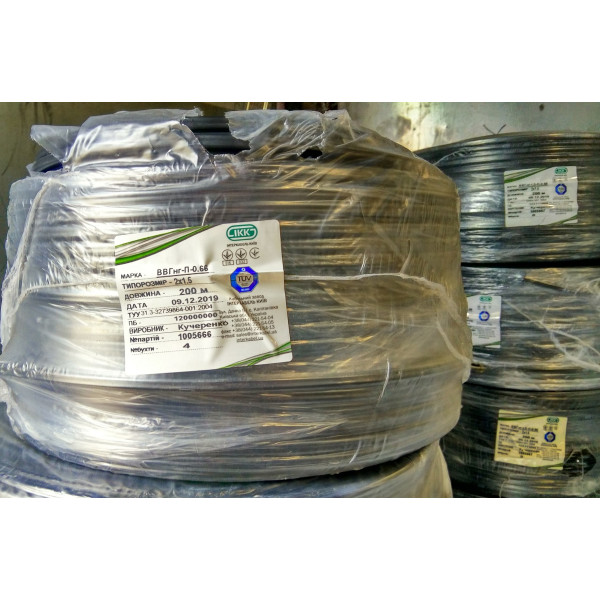 Кабель ВВГНГ-П 2х1,5 Інтеркабель - фото №3