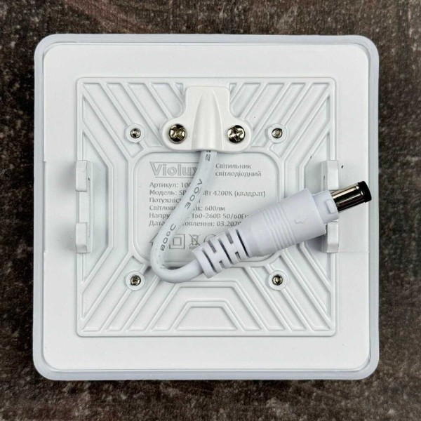 Светильник LED даунлайт Violux SPACE 6W 4200K квадрат IP20 (100200) - фото №3