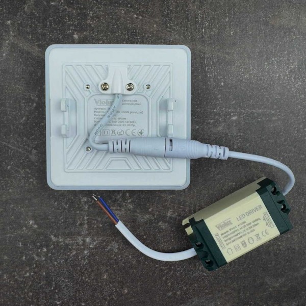 Светильник LED даунлайт Violux SPACE 6W 4200K квадрат IP20 (100200) - фото №4