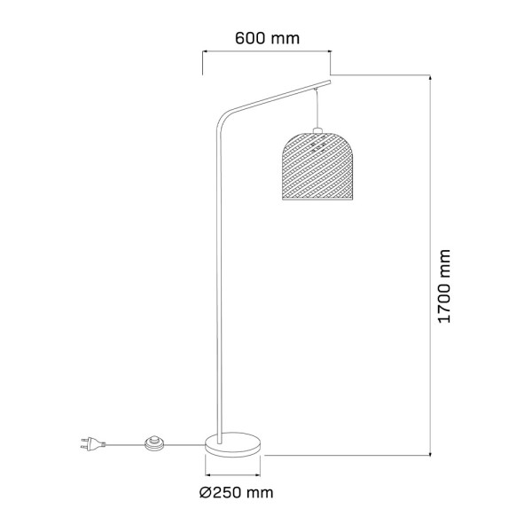 Торшер Goldlux 330413 Rio E27 1x20W IP20 Бежевый - фото №4