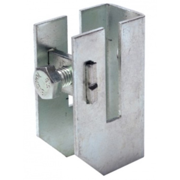 Скоба-держатель полосы DKC ND2312ZC 40х4мм М8х20 из оцинкованной стали (с болтом)