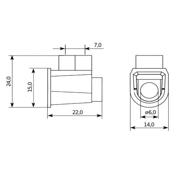 Клеммник концевой Аско-Укрем 6мм Т-1 (50шт.) - фото №1