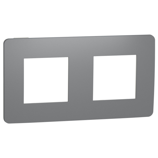 Двопостова рамка Schneider Electric NU280421 (димчасто-сірий/білий)