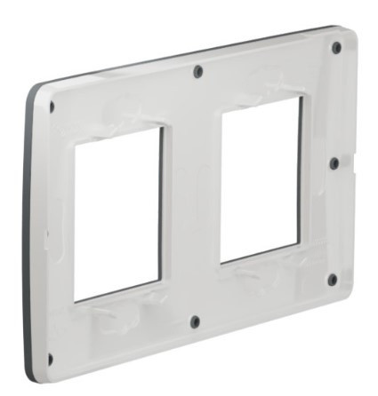 Двопостова рамка Schneider Electric NU280421 (димчасто-сірий/білий) - фото №4