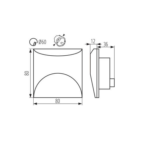Светильник для подсветки лестницы/коридора Kanlux 39128 Exin LED 1x2.5W 3000K 50Lm IP65 серый - фото №4