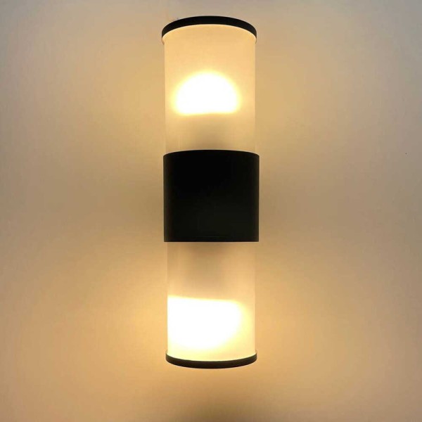 Светильник фасадный Violux CORSO-2D 2х40Вт IP44 черный ( 500270 )