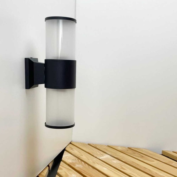 Светильник фасадный Violux CORSO-2D 2х40Вт IP44 черный ( 500270 ) - фото №4