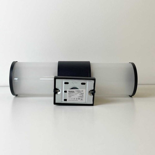 Светильник фасадный Violux CORSO-2D 2х40Вт IP44 черный ( 500270 ) - фото №5