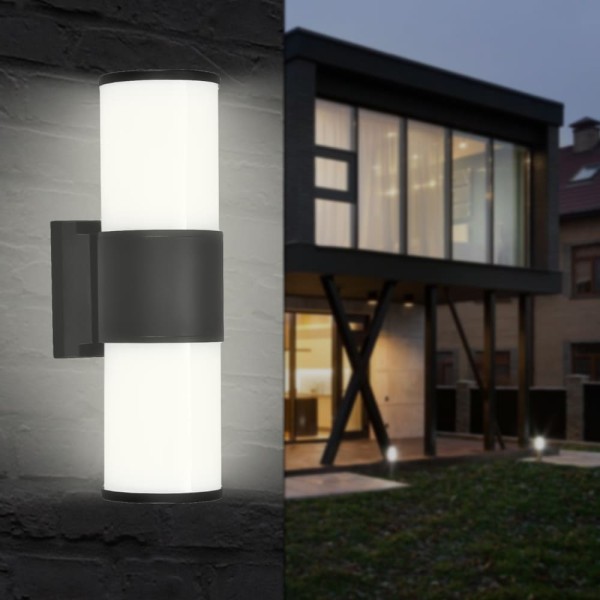 Светильник фасадный Violux CORSO-2D 2х40Вт IP44 черный ( 500270 ) - фото №7