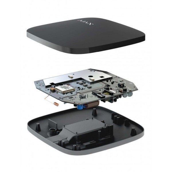 Інтелектуальна централь Ajax 2440 Hub GSM у чорному корпусі - фото №2