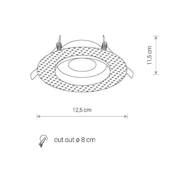 Точечный светильник Nowodvorski 8371 Echo GU10 1x15W IP54 Белый - фото №3