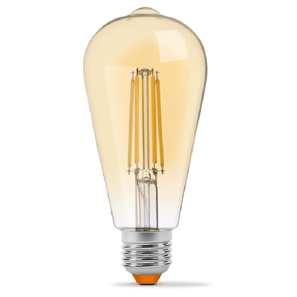 Диммируемая филаментная лампа Videx Filament ST64FAD E27 6Вт 2200K (VL-ST64FAD-06272) бронза