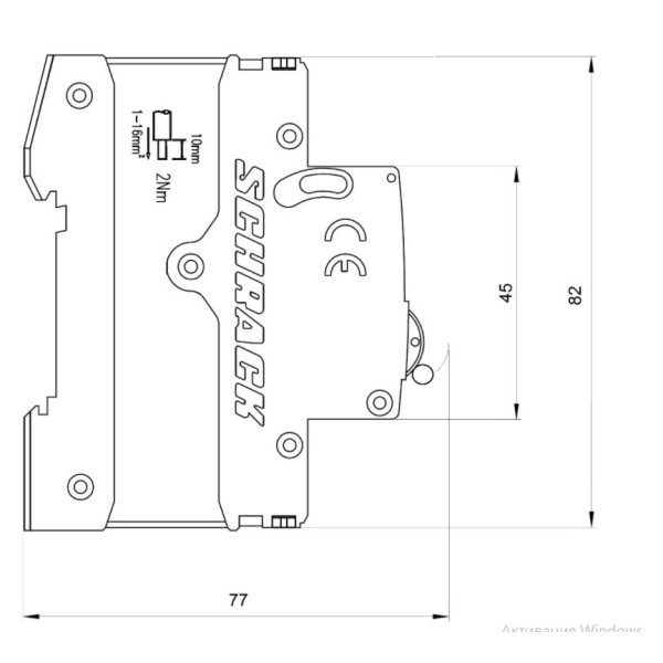Автоматичний вимикач Schrack AM418520 4,5кА 20А 1P+N х-ка B - фото №6