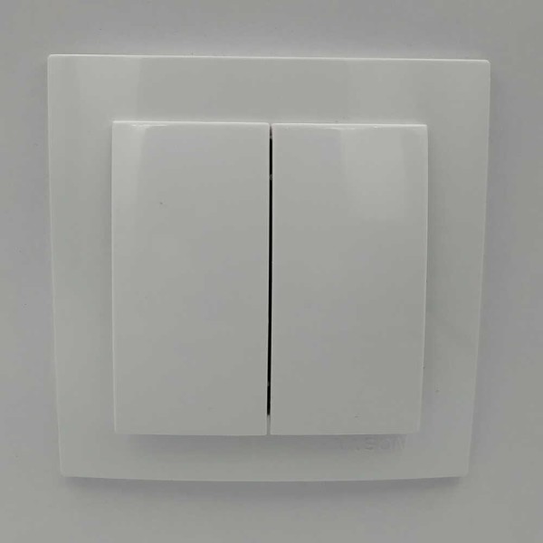 Вимикач Nilson Touran білий 2кл ( 24111003 ) - фото №1