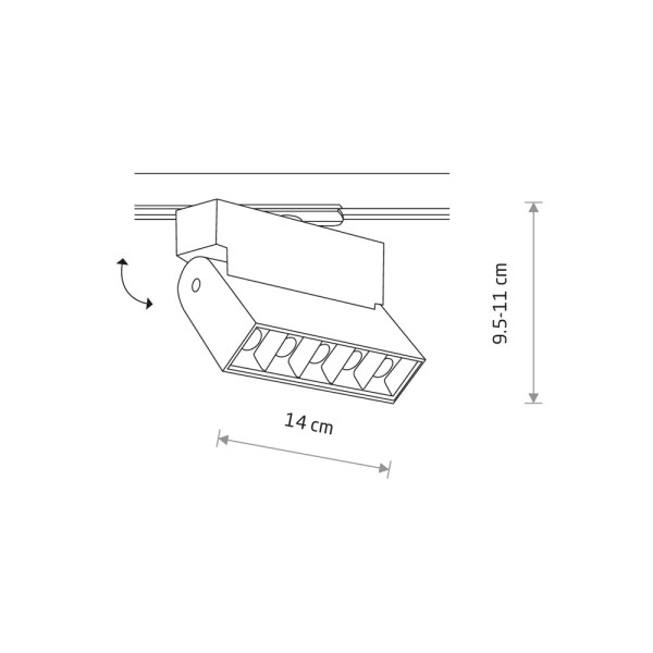 Трековый светильник Nowodvorski 7620 Profile Focus LED 1x10W 4000K 600Lm IP20 белый - фото №1