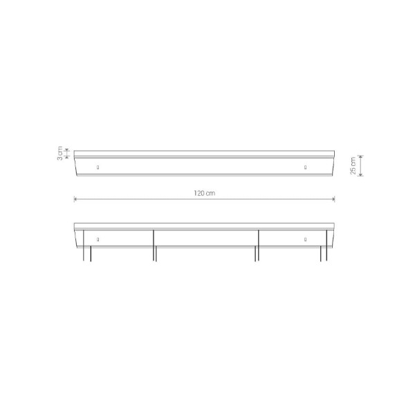 Основание Nowodvorski 8555 Cameleon Canopy C 1200 10W IP20 Wh - фото №1
