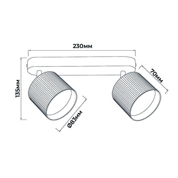 Светильник точечный накладной TENERIFE-2L белый GX53 IP20 Violux ( 340014 ) - фото №9