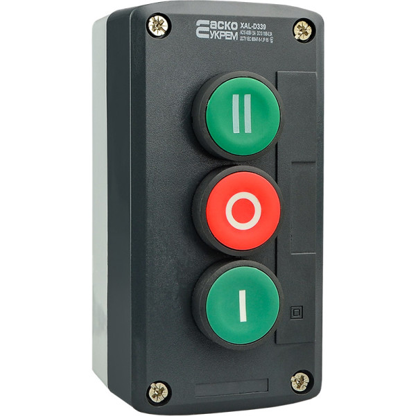 Тримісний пост Аско-Укрем XAL-D339 «Старт1-Старт2-Стоп» (A0140020067) - фото №1